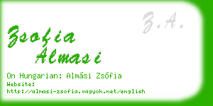 zsofia almasi business card