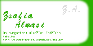 zsofia almasi business card